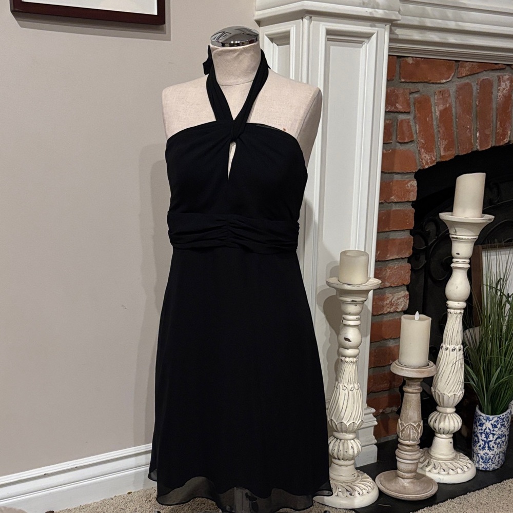 White House Black Market Strapless Black Dress